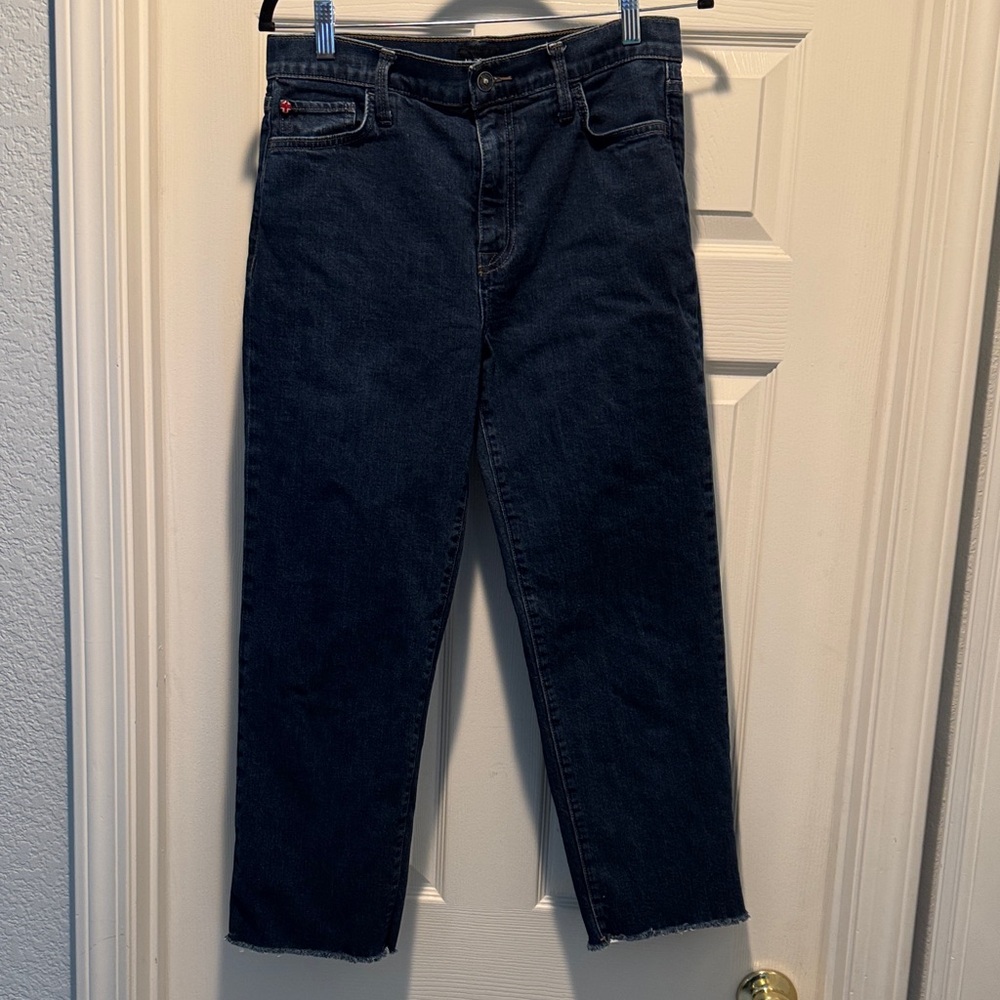 Hudson Noa Straight Crop Jeans -Giana Mid Blue Denim Size 29